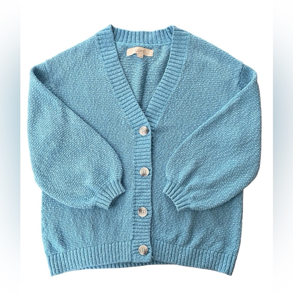 LOFT Blue V-Neck Sweater